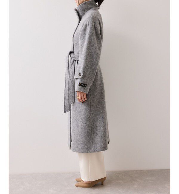 VIS「尾州シャギースタンドカラーロングコート/静電気防止・WEB限定PS・TMサイズ」|その他|