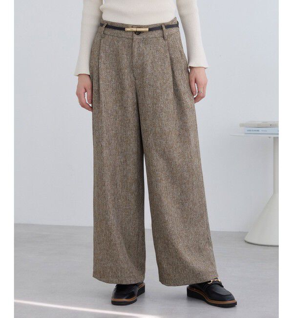 VIS「ツイード2タックワイドパンツ」|チノ|