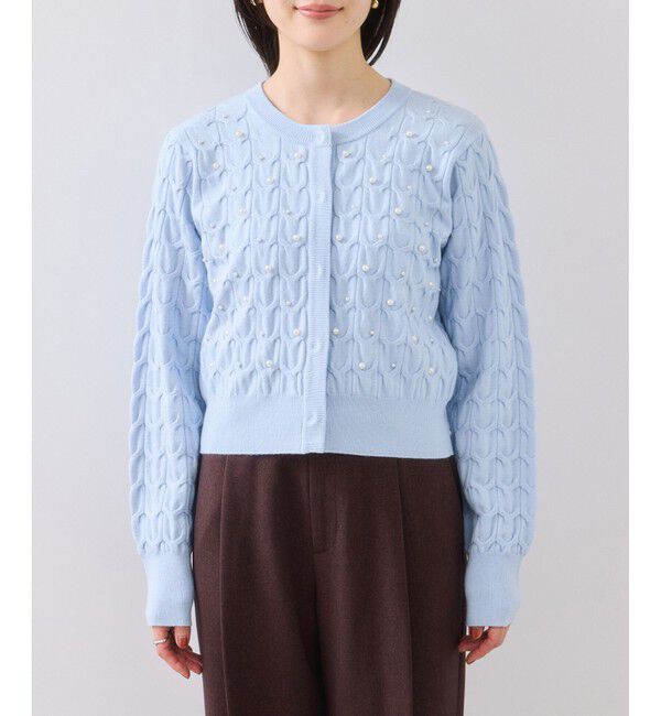 VIS「パールケーブルカーディガン」|カーディガン|