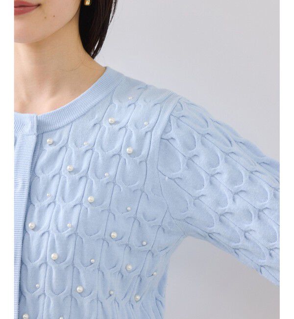VIS「パールケーブルカーディガン」|カーディガン|
