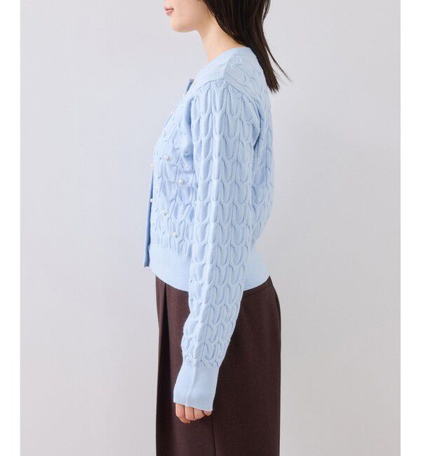 VIS「パールケーブルカーディガン」|カーディガン|