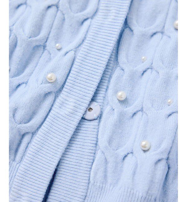 VIS「パールケーブルカーディガン」|カーディガン|