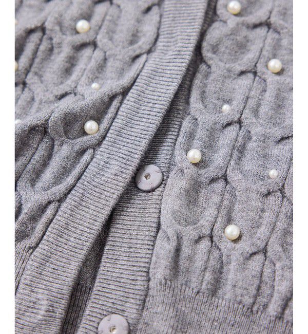 VIS「パールケーブルカーディガン」|カーディガン|