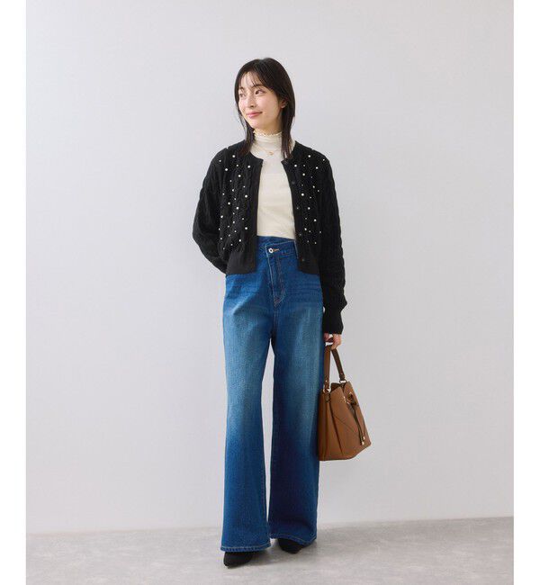 VIS「パールケーブルカーディガン」|カーディガン|