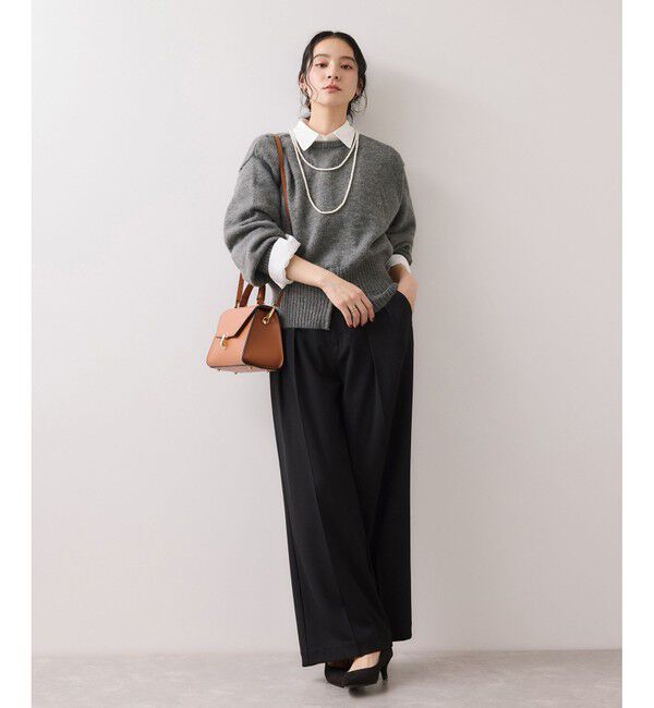 VIS「【WEB限定】裾ジップニットプルオーバー」|ニット・セーター|