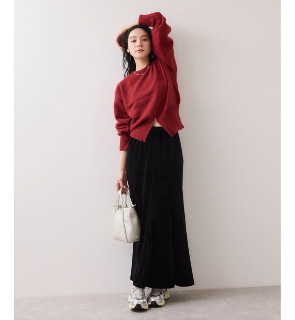 VIS「【WEB限定】裾ジップニットプルオーバー」|ニット・セーター|