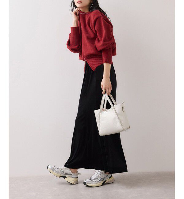 VIS「【WEB限定】裾ジップニットプルオーバー」|ニット・セーター|