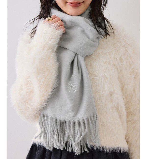 VIS「なめらかタッチ刺繍入りストール」|ストール|