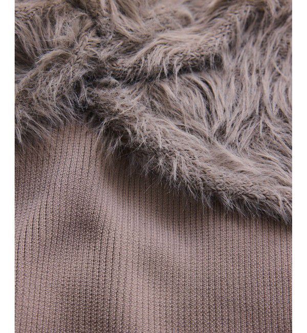 VIS「ねじりショートトップス付きロングニットワンピース/イージーケア」|ワンピース|