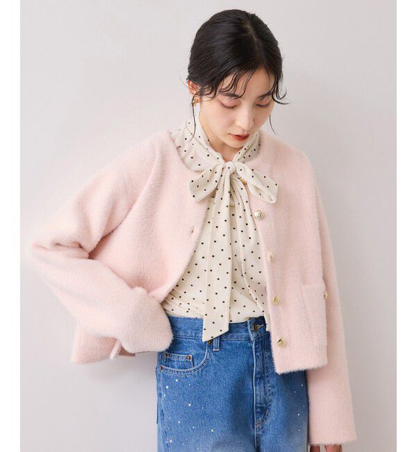 VIS「ベロアボウタイドットカットソー」|Tシャツ・カットソー|