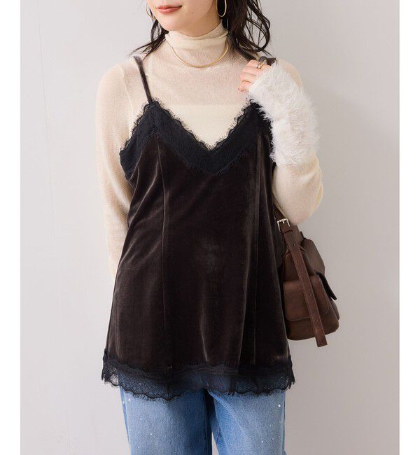 VIS「ベロアレースキャミチュニック」|チュニック|