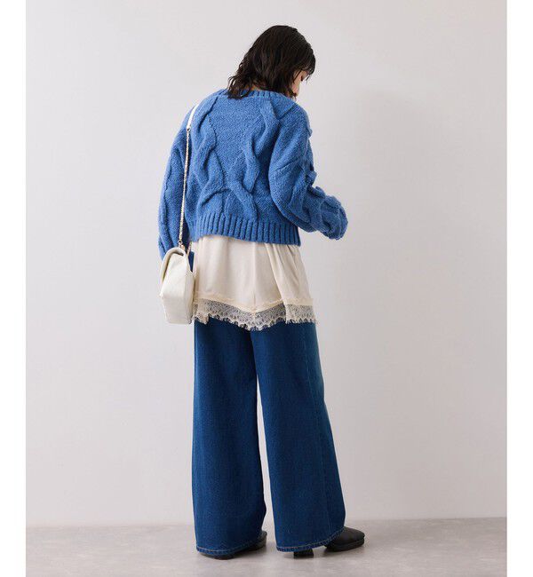 VIS「ケーブルコンパクトニット」|ニット・セーター|