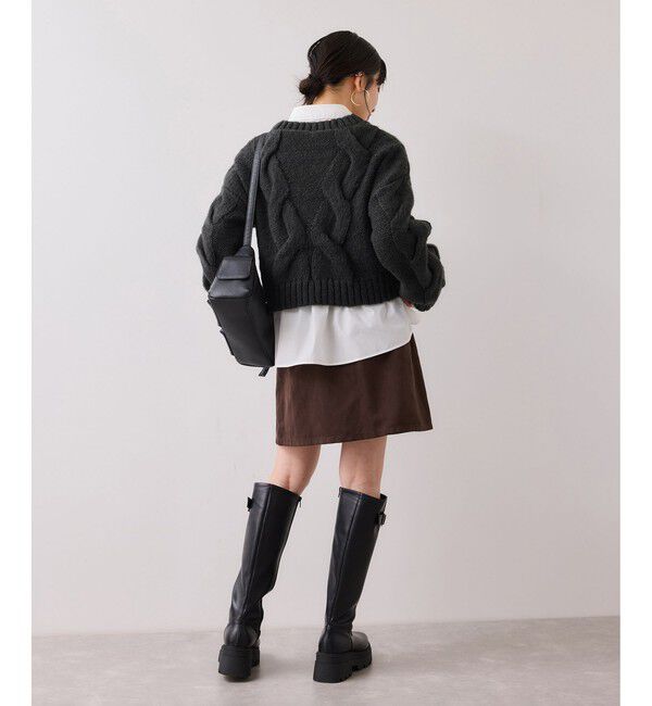 VIS「ケーブルコンパクトニット」|ニット・セーター|
