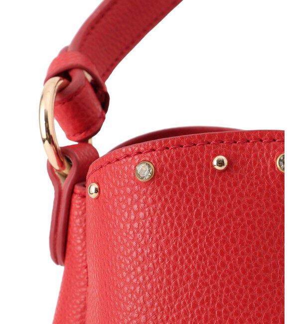 VIS「ラインストーン＆スタッズハートカットバッグ」|ショルダー・メッセンジャー|