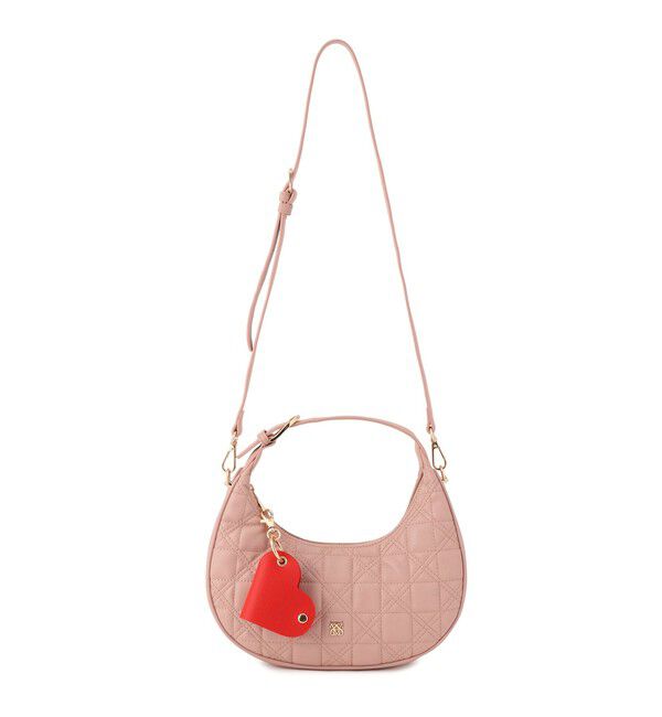 VIS「ハートチャーム付き2WAYキルトバッグ」|ハンドバッグ|