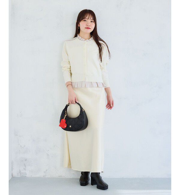 VIS「ハートチャーム付き2WAYキルトバッグ」|ハンドバッグ|