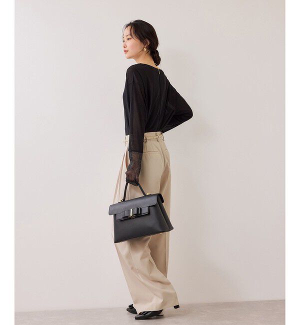 VIS「【美easy】コンフォートストレートワイドパンツ/イージーケア・UVケア・セットアップ対応」|チノ|