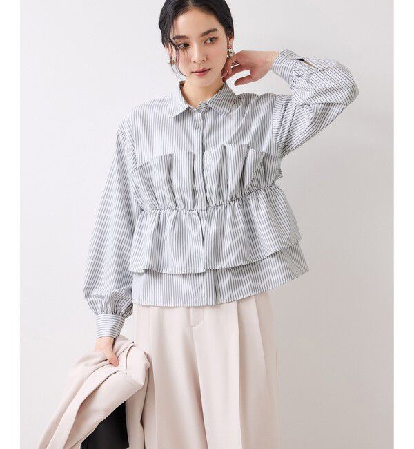 VIS「ビスチェドッキングシャツ/イージーケア」|シャツ・ブラウス|