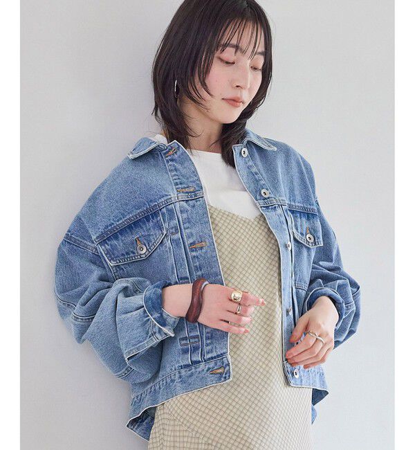 VIS「ボリュームスリーブデニムジャケット/Gジャン」|デニムジャケット|