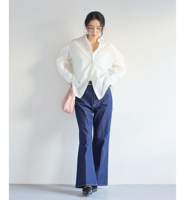 VIS「レーススリーブAラインシャツ」|シャツ・ブラウス|