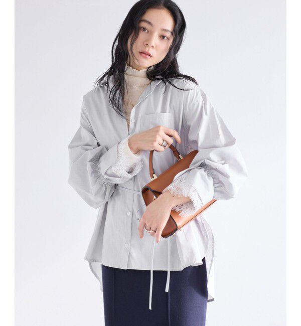 VIS「レーススリーブAラインシャツ」|シャツ・ブラウス|