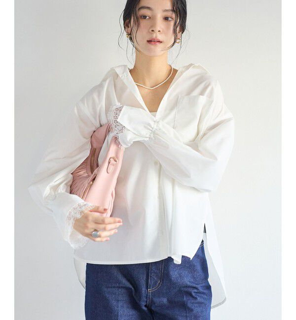 VIS「レーススリーブAラインシャツ」|シャツ・ブラウス|