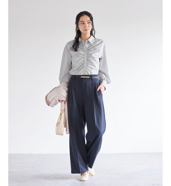 VIS「フロントギャザーシャツ」|シャツ・ブラウス|