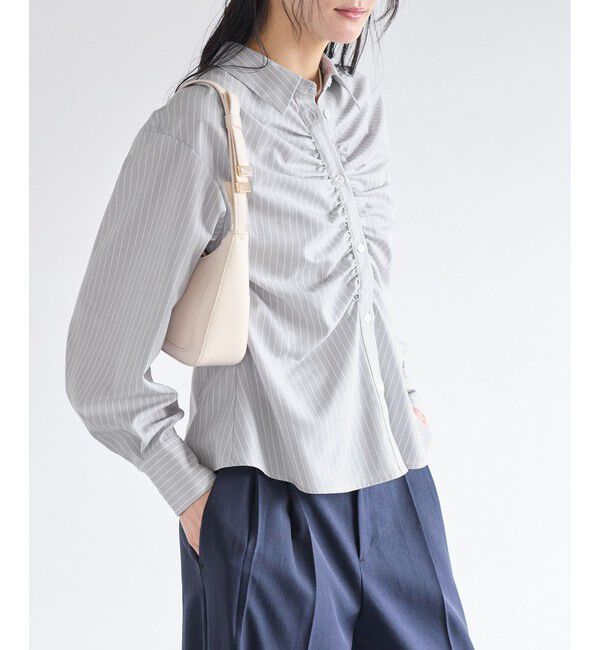 VIS「フロントギャザーシャツ」|シャツ・ブラウス|