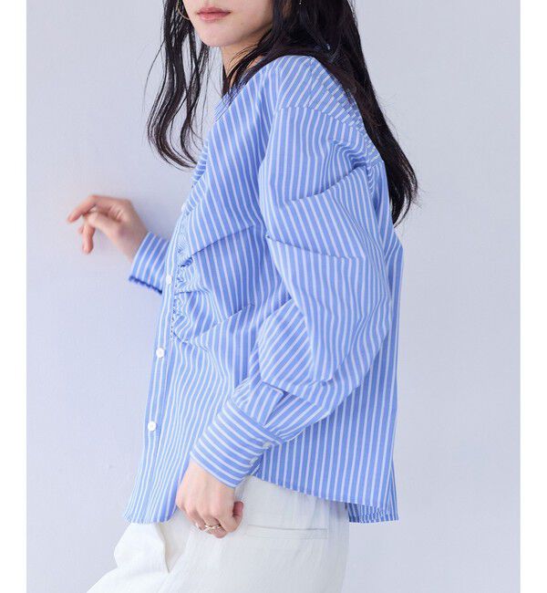 VIS「フロントギャザーシャツ」|シャツ・ブラウス|