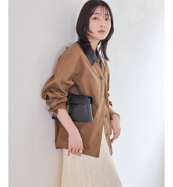 VIS「バイカラー衿カバーオール」|その他|キャメル(25)