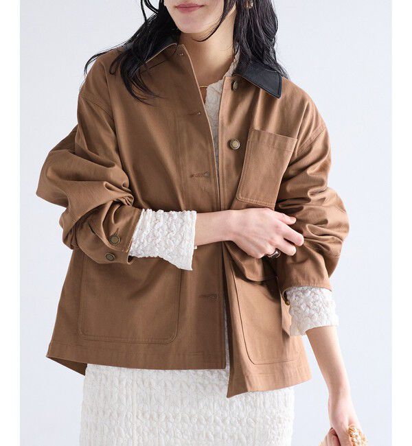 VIS「バイカラー衿カバーオール」|その他|