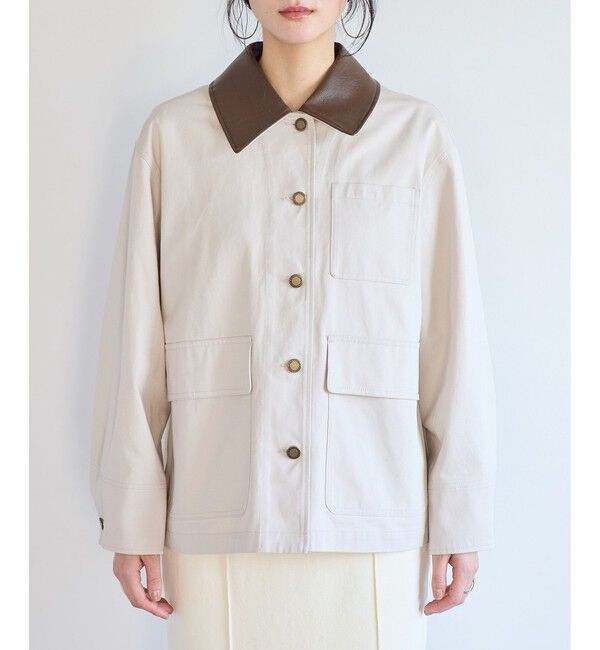 VIS「バイカラー衿カバーオール」|その他|