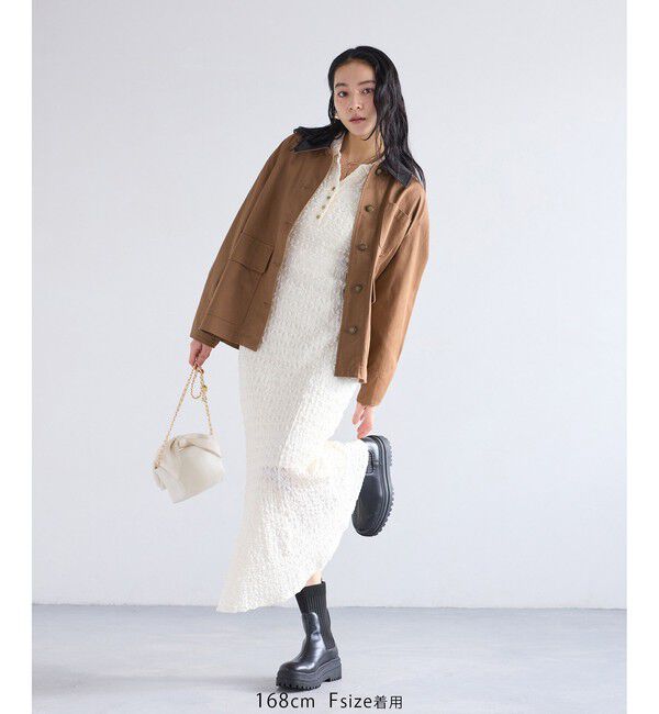 VIS「バイカラー衿カバーオール」|その他|