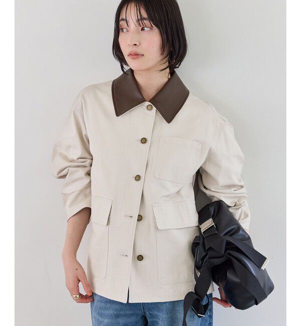 VIS「バイカラー衿カバーオール」|その他|