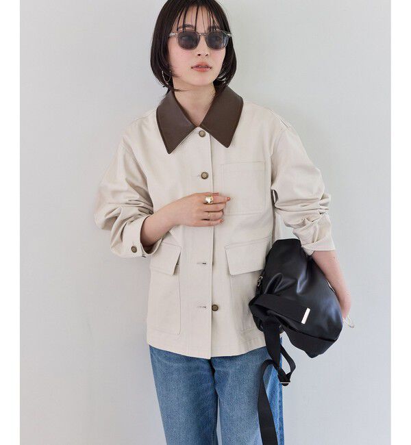 VIS「バイカラー衿カバーオール」|その他|