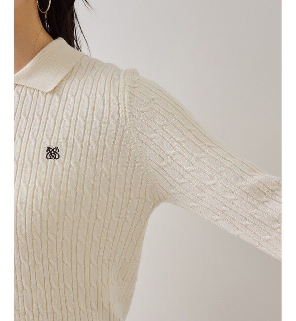 VIS「ポロ衿ケーブルカーディガン」|カーディガン|