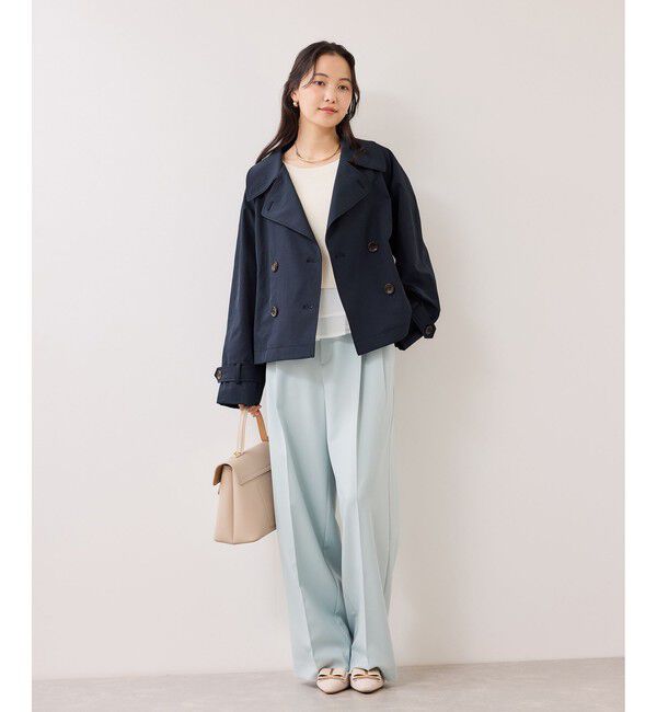 VIS「ショートトレンチコート/UVケア・撥水・花粉ガード」|トレンチコート|