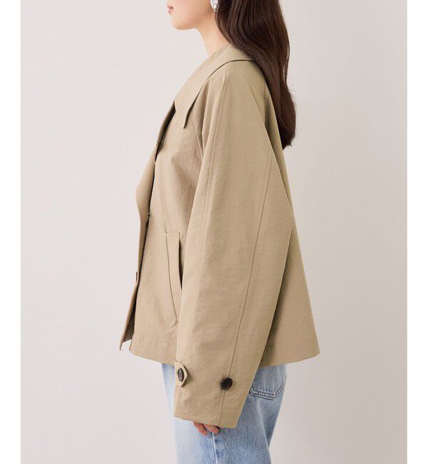 VIS「ショートトレンチコート/UVケア・撥水・花粉ガード」|トレンチコート|