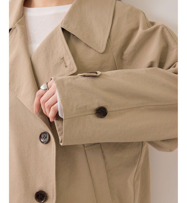 VIS「ショートトレンチコート/UVケア・撥水・花粉ガード」|トレンチコート|