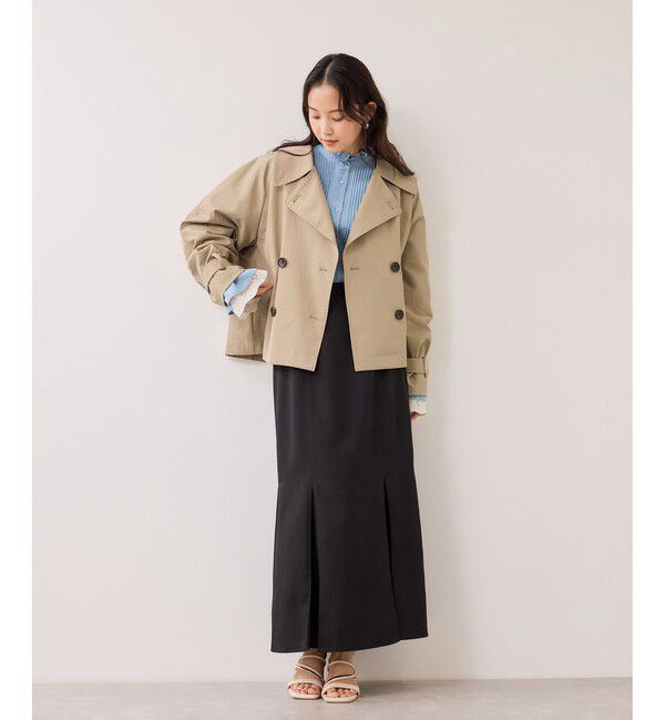 VIS「ショートトレンチコート/UVケア・撥水・花粉ガード」|トレンチコート|