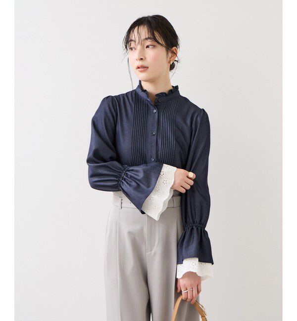 VIS「レイヤードレーススリーブブラウス」|シャツ・ブラウス|