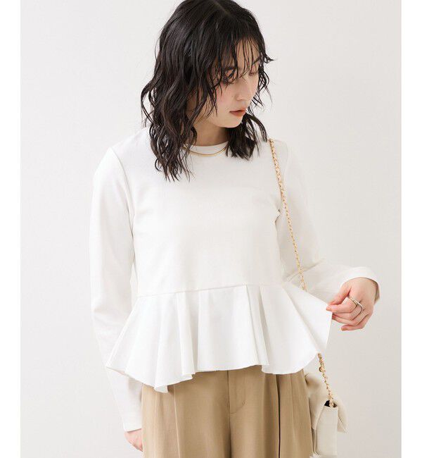 VIS「イレギュラーヘムペプラムカットソープルオーバー」|Tシャツ・カットソー|