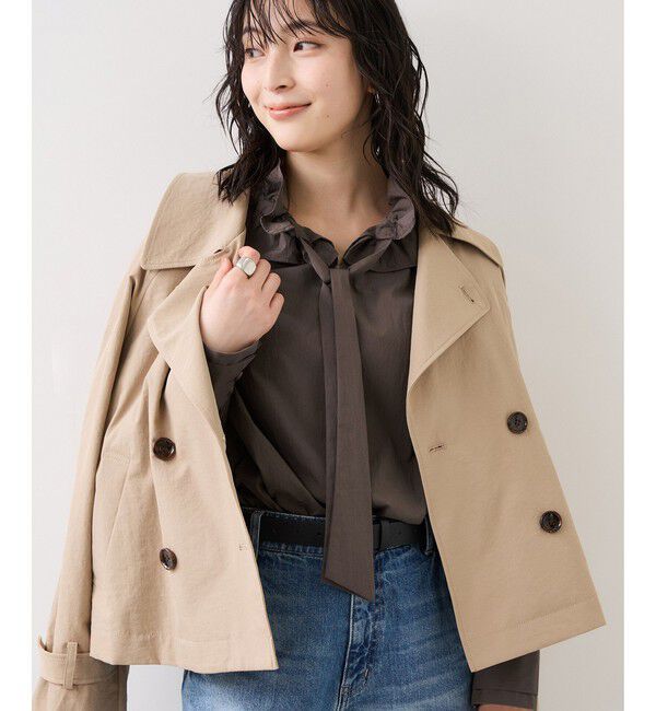 VIS「フリルネックブラウス」|シャツ・ブラウス|