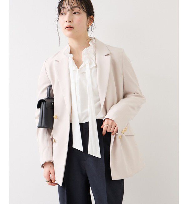 VIS「フリルネックブラウス」|シャツ・ブラウス|