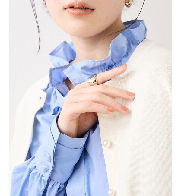 VIS「フリルネックブラウス」|シャツ・ブラウス|