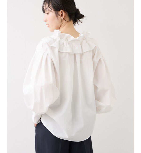VIS「フリルネックブラウス」|シャツ・ブラウス|