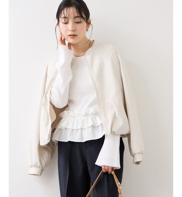 VIS「裾フリルティアードドッキングニット」|ニット・セーター|