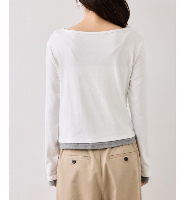 VIS「【WEB限定】レイヤードドレーププルオーバー」|Tシャツ・カットソー|