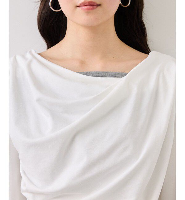 VIS「【WEB限定】レイヤードドレーププルオーバー」|Tシャツ・カットソー|