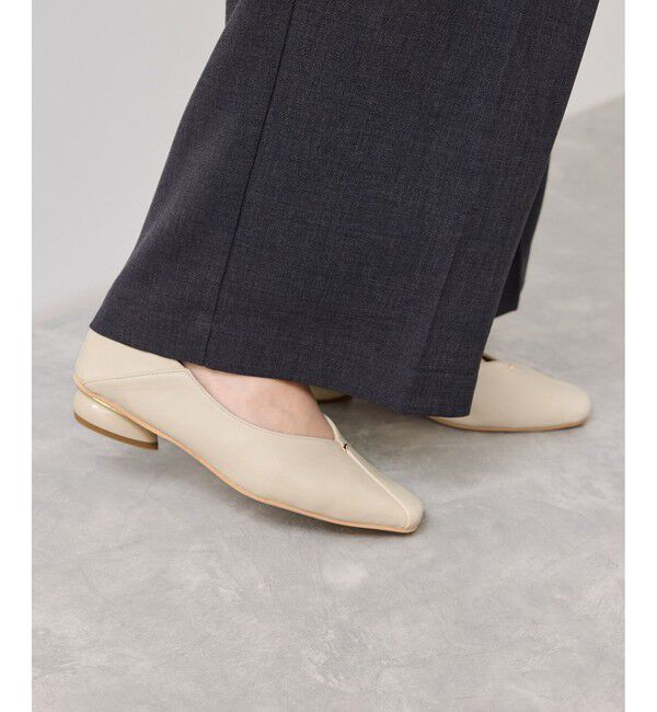 VIS「さっと履けるVカットバブーシュパンプス/2WAY」|パンプス|